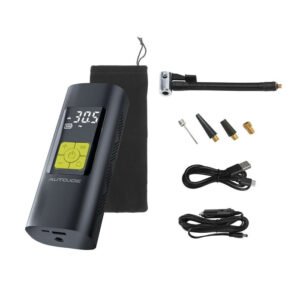 CRONY ATJ-AC100 Portable Cordless Digital Air Inflator Pump with 12V DC Adapter and Power Bank