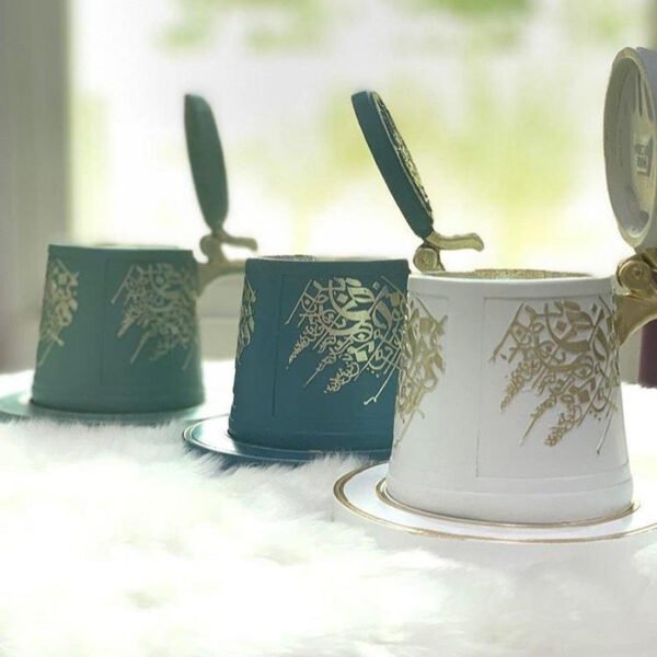 CRONY Big Teacup Portable Bakhoor Dukhoon Incense Burner Aromatherapy Red Color Model - Image 2
