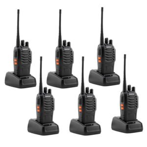 BAOFENG BF-888S 5W Handheld Walkie Talkies 6-Pack with Batteries and Chargers 2-4 KM Range