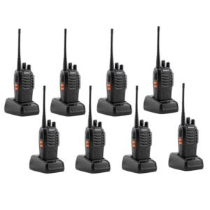 BAOFENG BF-888S 5W Handheld Walkie Talkies 8-Pack with Batteries and Chargers 2-4 KM Range