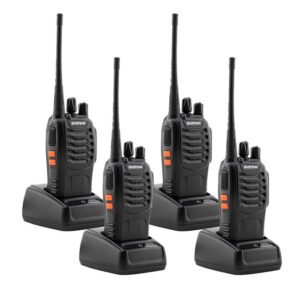 BAOFENG BF-888S 5W Handheld Walkie Talkies 4-Pack Battery and Charger Included 2-4 KM Range