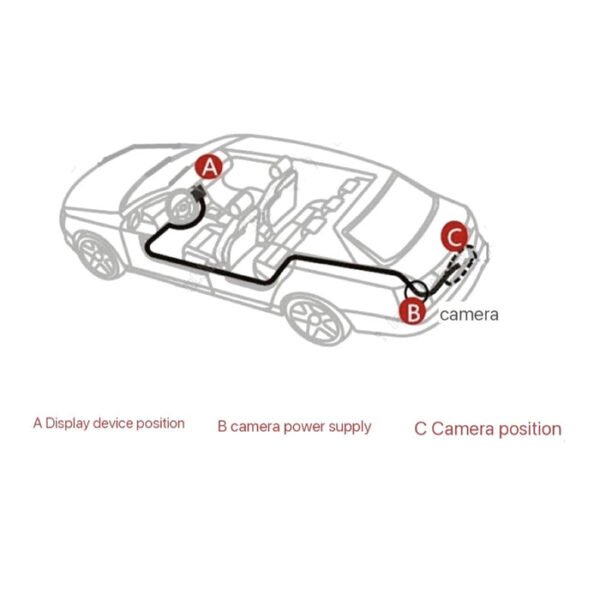 CRONY BRC-600 Rear License Plate Mounted Car Backup Camera For Reversing Safety Assistance - Image 4