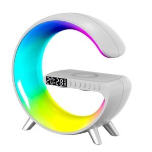 CRONY BT Large G Table Lamp with Clock Strap Wireless Charging and Digital Sunrise Feature
