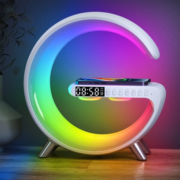 CRONY BT Large G Table Lamp with Clock Strap Wireless Charging and Digital Sunrise Feature - Image 2