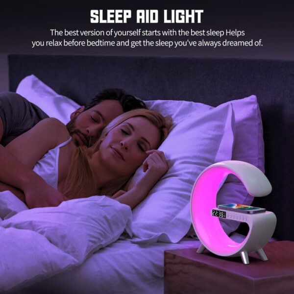 CRONY BT Large G Table Lamp with Clock Strap Wireless Charging and Digital Sunrise Feature - Image 6