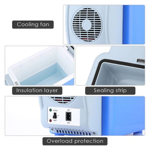 CRONY 7.5L Dual Function Mini Car Fridge With Warmer For Food And Beverage Storage - Image 9