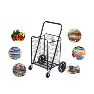 CRONY Foldable Household Shopping Trolley with Wheels Portable Big Shopping Bag