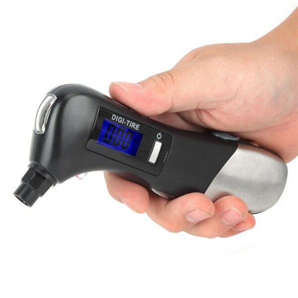 CRONY JZ-405C Tire Pressure Gauge with Mini LED Flashlight and Emergency Torch Light