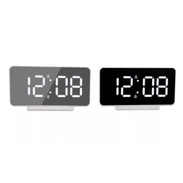 CRONY 0S-002 Digital LED Student Makeup Mirror Smart Electronic Bedside Alarm Clock with Calendar - Image 6