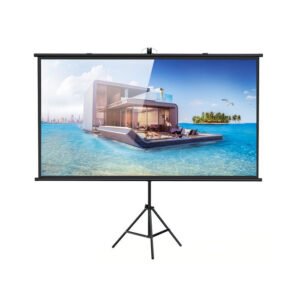 CRONY 100 Inch Portable Foldable Projector Screen with Stand Fabric Movie Projection Screen