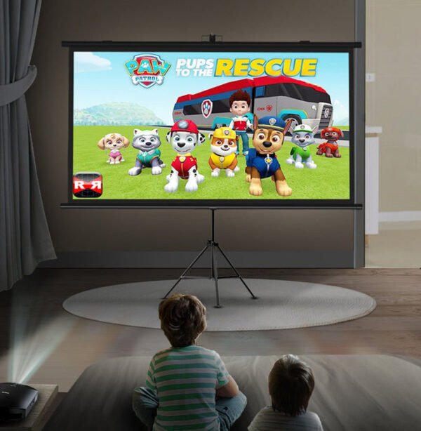 CRONY 100 Inch Portable Foldable Projector Screen with Stand Fabric Movie Projection Screen - Image 11
