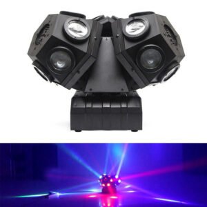 CRONY 18PCS 10W LED Moving Head Light with Laser DJ Stage Lighting Beam DMX Bar KTV Effect