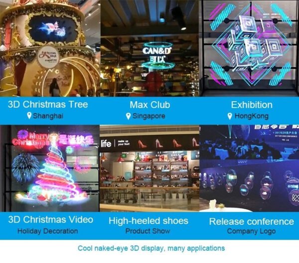CRONY 65cm 3D Hologram Fan Screen WiFi APP Controlled LED Advertising Display - Image 7