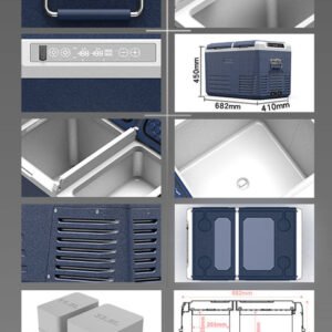 CRONY 45L GL45 Double Door Dual Temperature Car Refrigerator Without Battery