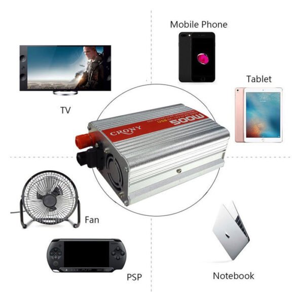CRONY 500W Car Power Inverter DC 12V to AC 220V Reliable Converter - Image 2