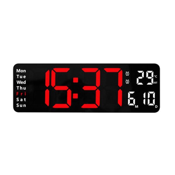 CRONY 6629 LED Electronic Alarm Clock with Remote Control Temperature Week and Calendar Display