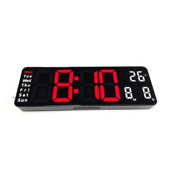 CRONY 6629 LED Electronic Alarm Clock with Remote Control Temperature Week and Calendar Display - Image 11