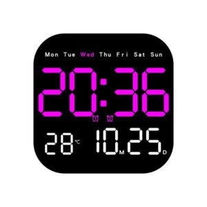 CRONY 6650 Multi-Functional Electronic LED Wall and Table Clock Dual-Purpose Hanging and Standing