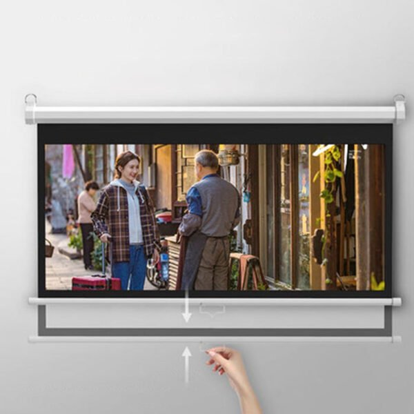 CRONY 72 Inch 4:3 Anti-Light Manual Pull-Down Widescreen Projection Screen - Image 6