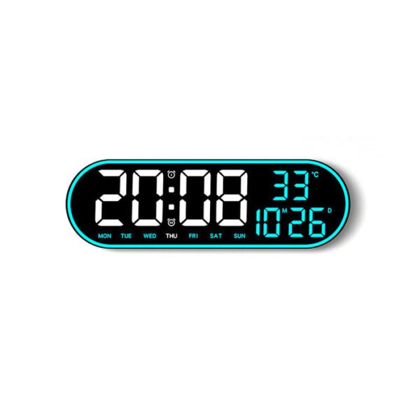 CRONY 8021 Digital Wall Clock Alarm Clock with Adjustable Temperature Display Remote Control