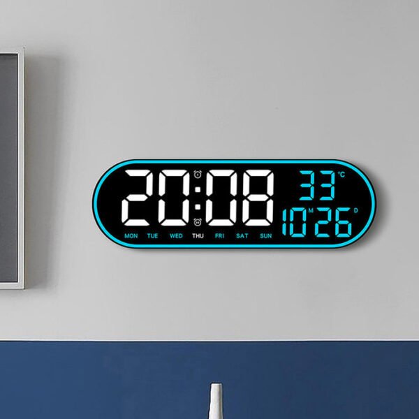 CRONY 8021 Digital Wall Clock Alarm Clock with Adjustable Temperature Display Remote Control - Image 8
