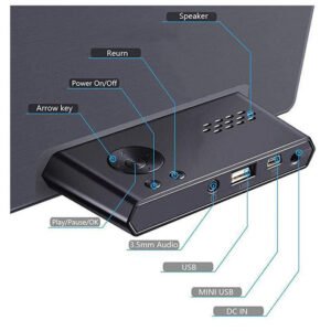 CRONY 8 Inch Digital Photo Frame HD Video Frame USB Playback with Remote