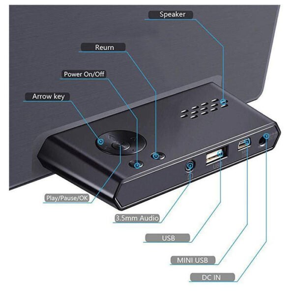 CRONY 8 Inch Digital Photo Frame HD Video Frame USB Playback with Remote