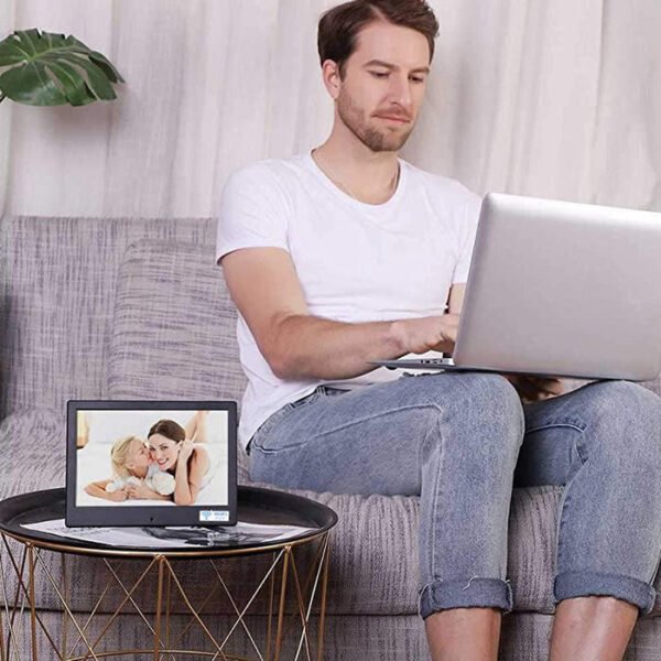 CRONY 8 Inch Digital Photo Frame HD Video Frame USB Playback with Remote - Image 3
