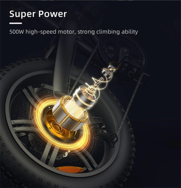 CRONY ADO Electric Folding Bike With 70KM Range Lightweight Frame And Long Endurance Ride - Image 4