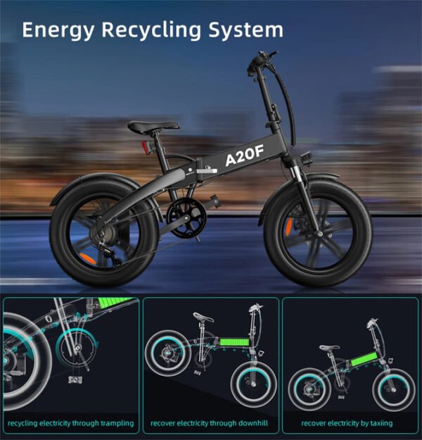 CRONY ADO Electric Folding Bike With 70KM Range Lightweight Frame And Long Endurance Ride - Image 5
