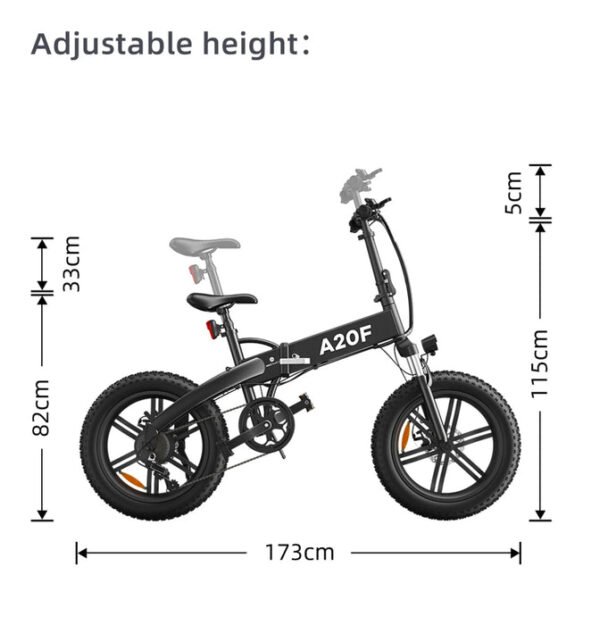 CRONY ADO Electric Folding Bike With 70KM Range Lightweight Frame And Long Endurance Ride - Image 9