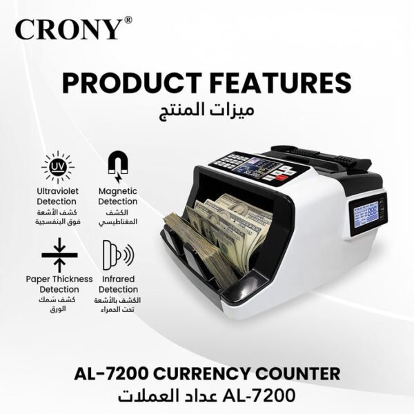 CRONY AL-7200 Single Denomination Currency Counter Banknote Verifier Machine - Image 8