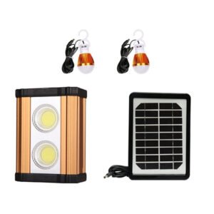 CRONY Solar Power System with 10W Aluminum Lamp USB Charging and COB Emergency Light
