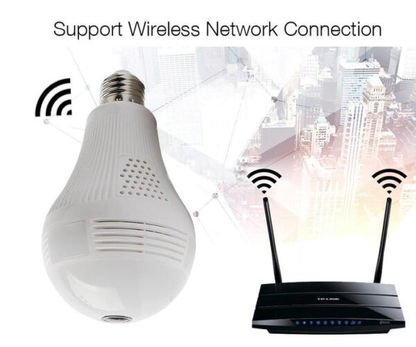 CRONY Wi-Fi Globe Panoramic 960p Wireless 3D VR Camera Fisheye Surveillance Bulb - Image 11