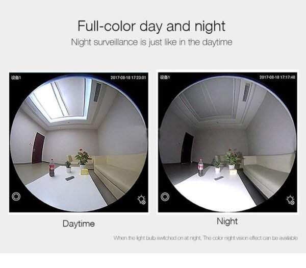 CRONY Wi-Fi Globe Panoramic 960p Wireless 3D VR Camera Fisheye Surveillance Bulb - Image 13
