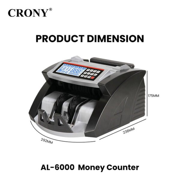CRONY AL-6000 Automatic Banknote Counter Currency Counting Machine Fast and Accurate - Image 15