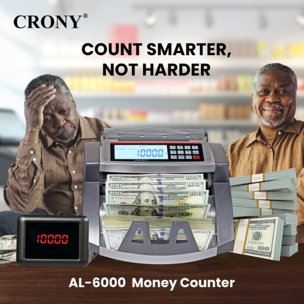 CRONY AL-6000 Automatic Banknote Counter Currency Counting Machine Fast and Accurate - Image 20