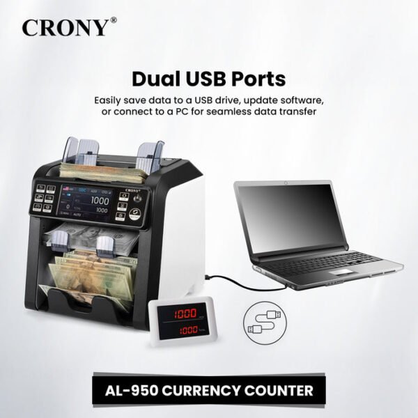 CRONY AL-950 Multi-Currency Banknote Verifier Money Sorter Portable Pocket Counter - Image 13