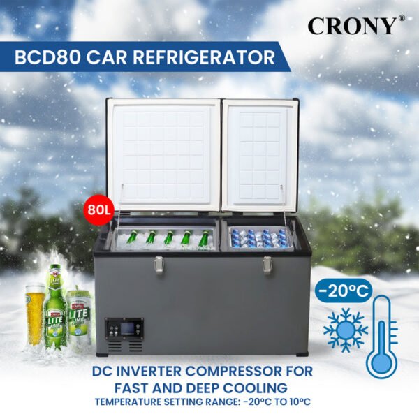 CRONY 80L RV Car Freezer With LCD Control And Temperature Range For Outdoor Adventures - Image 11