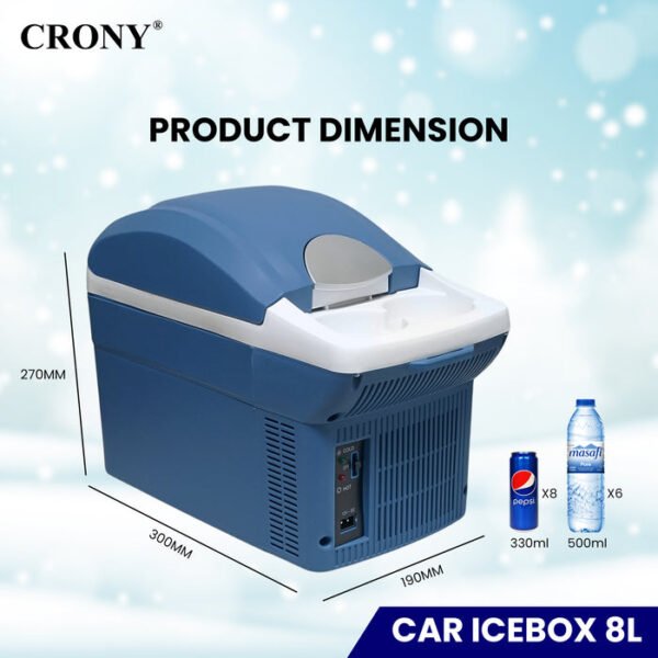 CRONY 8L Mini Car Refrigerator With Quiet Operation For Compact Travel And Cooling Use - Image 15