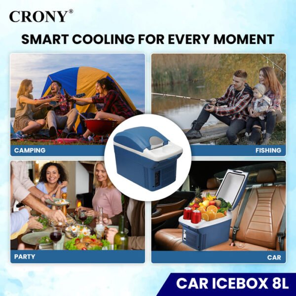CRONY 8L Mini Car Refrigerator With Quiet Operation For Compact Travel And Cooling Use - Image 16