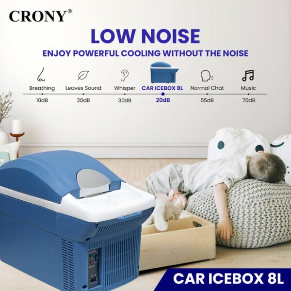 CRONY 8L Mini Car Refrigerator With Quiet Operation For Compact Travel And Cooling Use - Image 17