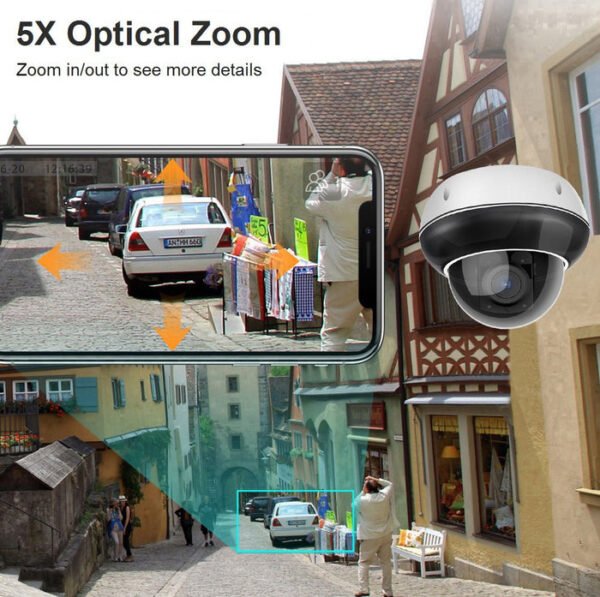 CRONY 5MP WiFi POE PTZ IP Camera with Auto Tracking and 2-Way Audio - Image 2