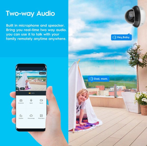 CRONY 5MP WiFi POE PTZ IP Camera with Auto Tracking and 2-Way Audio - Image 3
