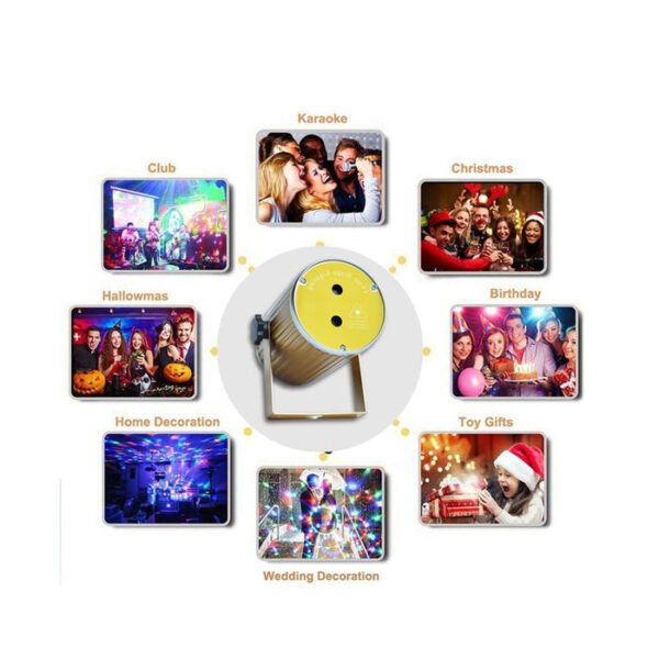 CRONY USB Laser Star Light with Double Hole Cylinder and Strobe Effects - Image 4
