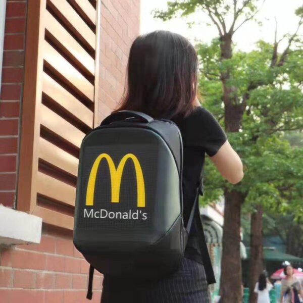 CRONY LED Display Backpack USB-B002 Waterproof Laptop Bag with Smart Fashion Style - Image 4