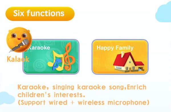 P06 7-Inch Android Kids Tablet with SIM Slot Karaoke Video Learning Educational Toy - Red - Image 8
