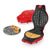 Saachi 2-in-1 Waffle & Donut Maker – Non-Stick Plates, Red Finish, Easy Cleanup