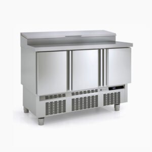 CORECO GN 1/1 Refrigerated Counter – Salad Prep Station with Fixed Topping Rail