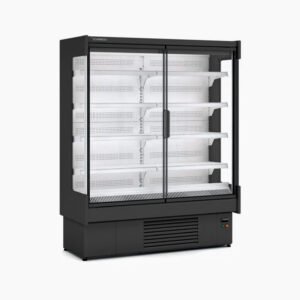 CORECO Refrigerated Display with Doors – Upright Merchandiser for Beverages and Packaged Goods